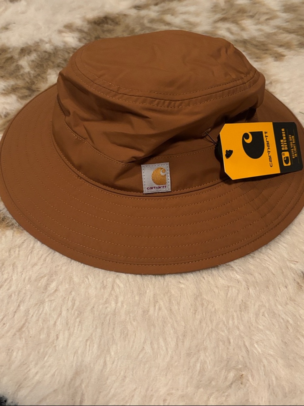 Carhartt Copper Brown Wide-Brim Bucket Hat